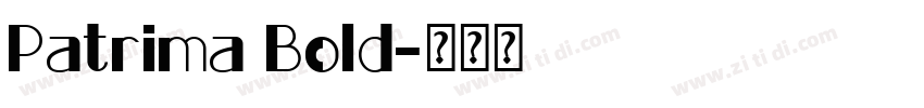 Patrima Bold字体转换